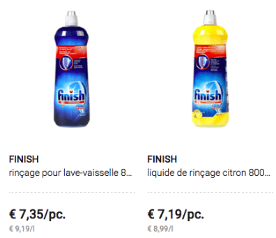 Comparatif produits de ménage liquide de rinçage