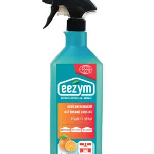Ce produit ménager d'Eezym est parfait pour nettoyer les surfaces de la cuisine grâce à la puissance dégraissante des enzymes !